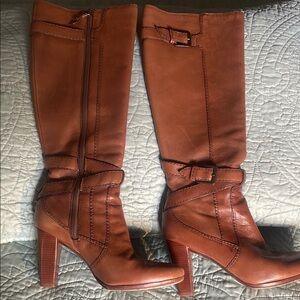 Cole Hann Nike air Women's Tan Leather Knee-High Boots size 7 1/2B